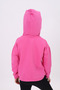 Girl's Oversized Hooded Off-Shoulder Printed Ribbed Sweatshirt - 2 Yarns - 4