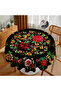 Rectangle-152X305Cm 1 Piece, Vibrant Mexican Style Colorfulful Flower Tablecloth + 4 Pieces of Self-