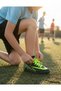 Walked Flet Black and Yellow Soccer Shoes with Socks for Field Play - 4