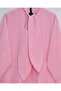 Scarf-Buttoned Oversize Shirt - Pink - 3