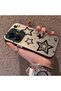 Realme C55 Compatible Silicone Edge Hard Back Anti-Fall Phone Case with Stars Pattern