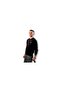 BLACK SWEATSHIRT WITH LOGO ON THE LEFT SIDE - 3