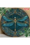20x20 [Vintage Dragonfly Art] Vintage 8x8 Inch Round Aluminum Dragonfly Wall Art Sign, 1pc | 2D Flat - 7