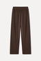 Women's Ecru Modal Blend Wide Leg Pants with Elastic Waist