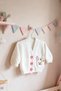 Hand Knitted Baby Cardigan with Amigurumi Rabbit for Newborn Baby Girl - 2
