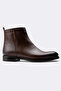 100% Genuine Leather Brown Cowboy Model Chealse Men's Boots - 2
