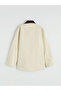 Güli̇s Gi̇yi̇m'Den Beige Velvet Collar Boys' Shirt Jacket - 3