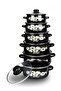 High Quality 10PCS Casserole Cooking Pot Set, Enamel Finish with Flower Design, Durable Lids - 4