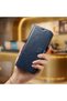 Tecno Spark Slim 5g Case with Card Compartment, Stand Feature, Wallet, Magnetic Cover, Navy Blue