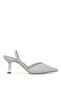 Elit Pm474 K1442 Women's Classic Heeled Shoes Silver