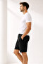 Men's Black Regular Shorts Summer Comfortable Regular Fit - 2