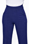 Navy Blue Lycra Velcro Closure Women's Palazzo Pants - 6