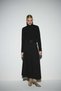 Pleated Midi Skirt - Black