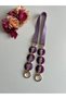 Lilac Color Faux Leather Acrylic Handles for Knitted Bags