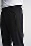 Black Men's Sweatpants, Comfortable Fit, Zippered, Three Pockets, Thin Draped Fabric, Classic Leg - 8