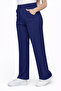 Navy Blue Lycra Velcro Closure Women's Palazzo Pants - 4