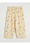 Yellow Crew Neck Girls' Pajama Set (S6) - 4