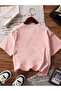 Women's Pink Clover Flower Printed Oversize T-Shirt - 3