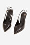 Bitter Brown Women's Classic Heeled Shoes Wedge Heel Leather - 2