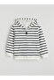 Mg trenden ecru Hooded striped boy's zip-up sweatshirt