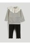 Lcw Baby Ekru Peter Pan collar Baby Girl Blouse and Leggings - 2