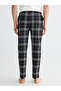 Esse Collection Black Standard Fit Plaid Men's Pajama Bottoms - 5