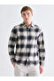Black Regular Fit Long Sleeve Plaid Men's Lumberjack Shirt