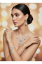 Minimal Three-Flower Detailed Stone Jewelry Set – Stylish and Modern Women's Accessory - 5