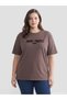 Artı-Store Women's T-Shirt with Cycling Collar and Short Sleeves, Oversized Molds, Cotton Pe - 2