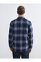 Regular Fit Plaid Gabardine Men's Shirt - 4