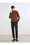 Brown Mock Neck Men's Knitwear Sweater from Guliis Store - 2