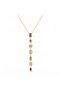 316L Steel Anti-Tarnish Women's Necklace |   Gold Color Colorful Women's Y Necklace - 3