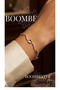 Gold Color Waterway Stone Wave Form Flower Figured Premium Bracelet - 2