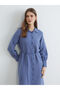 Trendlucky Striped Belted Poplin Shirt Dress with a Difference - 2