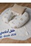 وسادة ارضاع دائريه لرضع بنقشه النجوم ناعمه وامنه