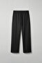 Men's Relaxed Pleated Soft Textured Elastic Waist Sweatpants Black