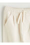 Linen Blended Boy's Trousers with Elastic Waist - 2