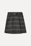 Women's Anthracite Plaid Mini Skirt with Belt Detail - 5