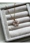 Circle Pink Quartz Stone Steel Handcrafted Necklace