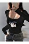 Women's Ghasing Dreams Printed Long Sleeve Low Neckline Combed Cotton Bodysuit - 3