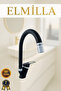 Black Chrome Mix Baston Kitchen Sink Faucet with Swivel Head