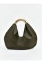 Women's Shoulder Bag with Metal Handle Detail