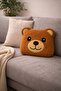 Cute Teddy Bear Decorative Pillow – Plush Children's Room Throw Pillow – Soft Filled Bear Design Pillow - 2