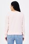 Women Crew Neck Long Sleeve Graphic Print Sweatshirt, Pink - 2