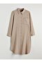 Textured Slit Shirt Dress - 5