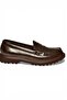 Y996051060 Brown Rustic Low-Heeled Women's Loafers - 6
