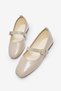 Women's Mink Women's Comfortable Daily Ballet Flats with Top Belt and Buckle - 5