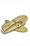 Y267272709 Gold Mesh Mesh Look Women's Ballerinas - 7