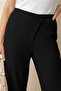 X Nurbeli Black Pleated Asymmetrical Closure Women's Palazzo Pants - 2