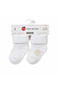 White baby roll top towelling socks 4 pack - 3